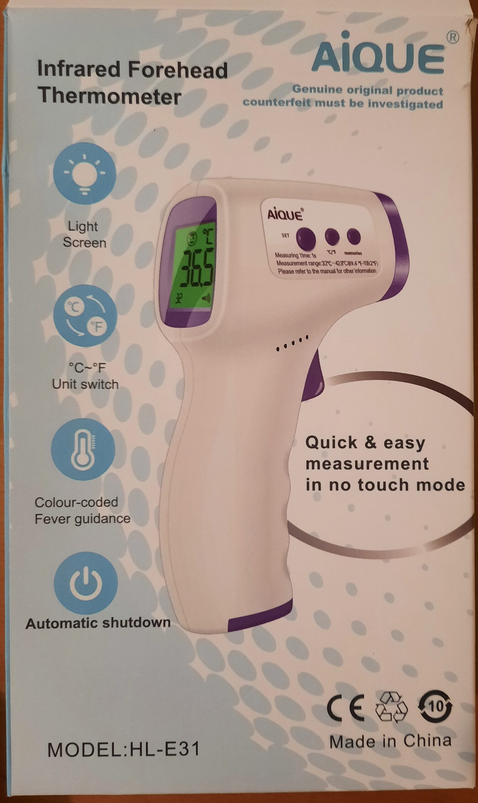 تب سنج لیزری غیرتماسی آیکو .AIQUE.تبسنج تفنگی