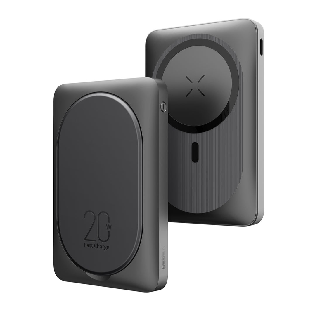 پاوربانک مغناطیسی VEGER با قابلیت ایستادن و شارژ بی‌سیم سریع 10000 میلی‌آمپر