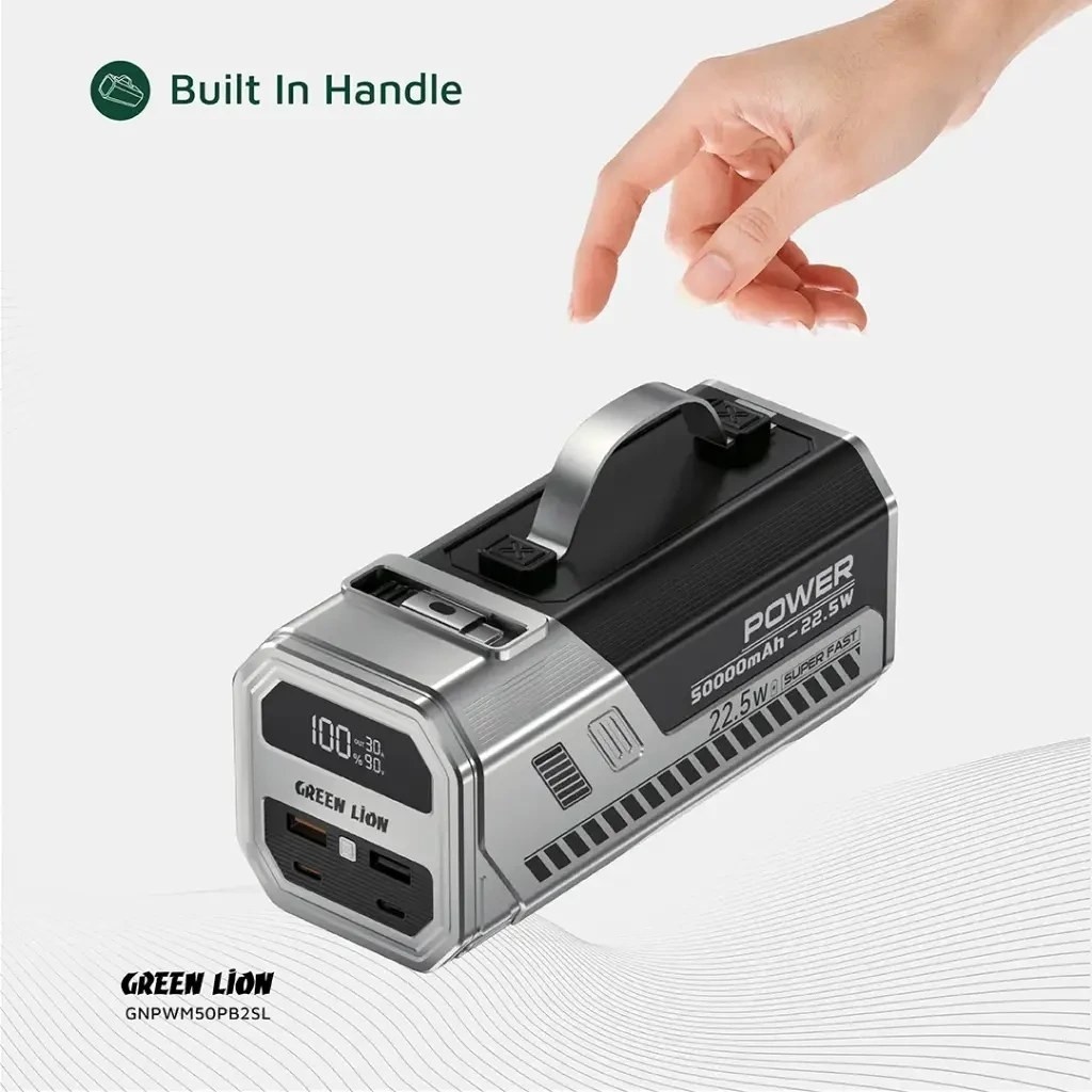 پاوربانک 50000 میلی آمپر و چراغ اضطراری گرین...