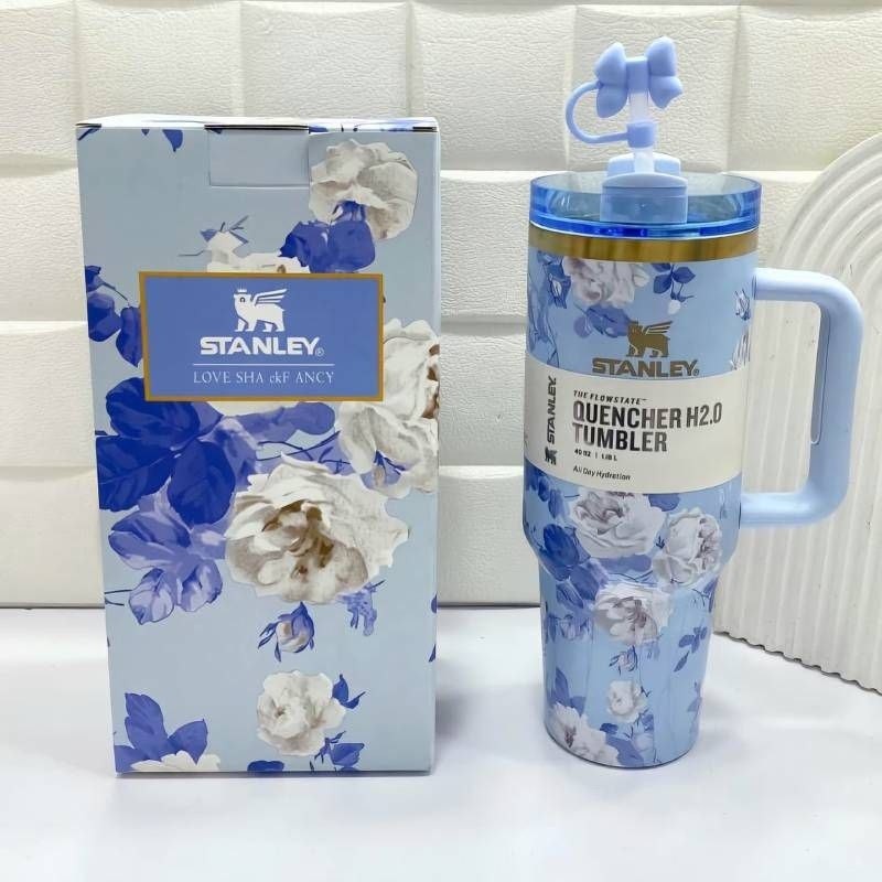 ماگ استنلی طرح گلدار اورجینال / های کپی