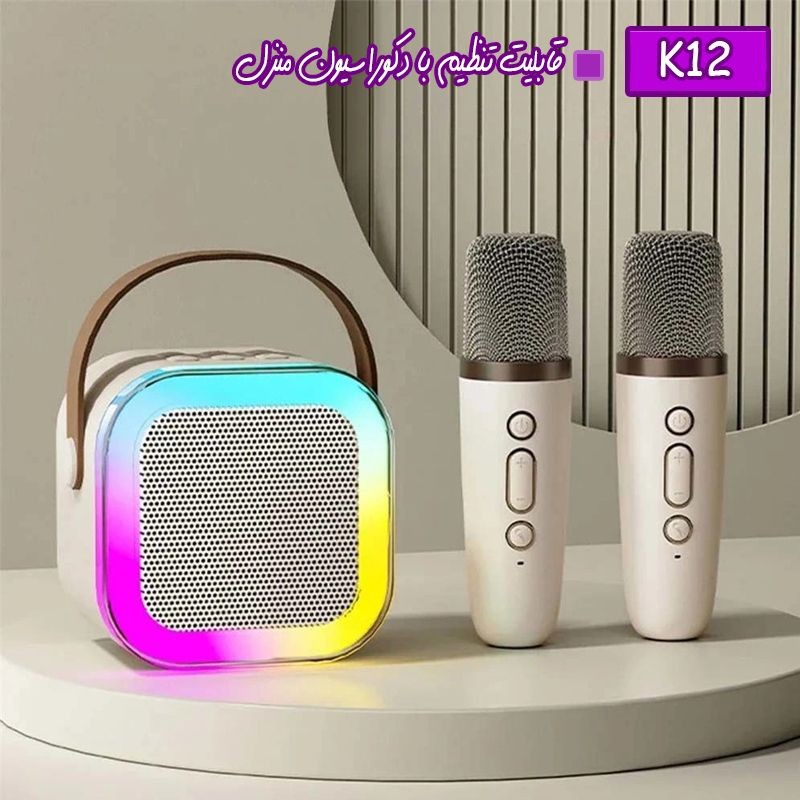 اسپیکر بلوتوثی قابل حمل مدل K12 با میکروفون...