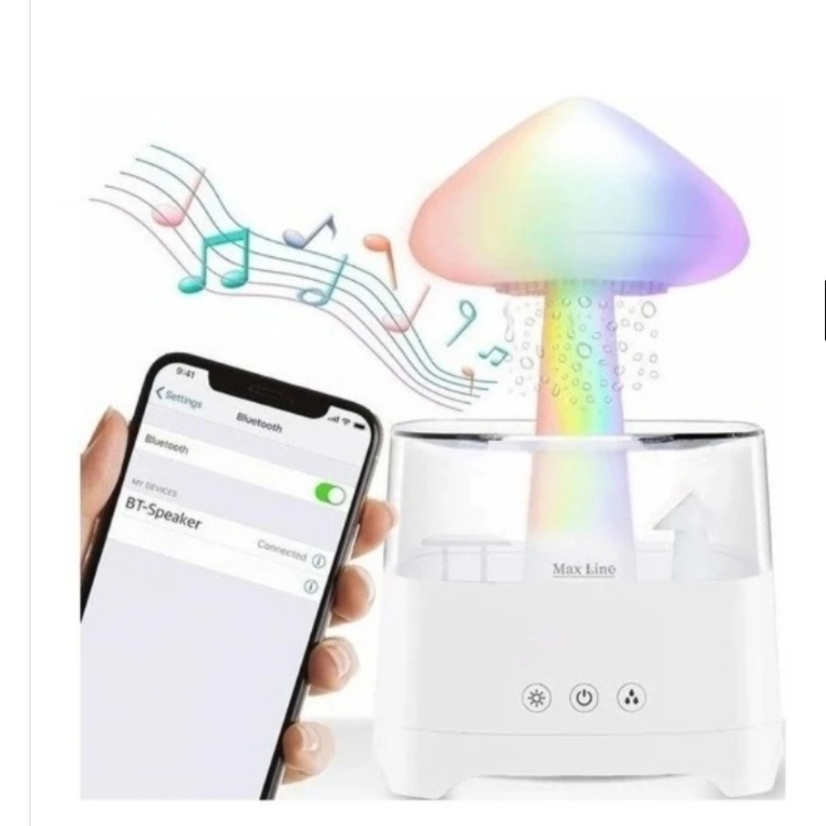 چراغ خواب اسپیکردار طرح ابر باران ساز (قارچی)...