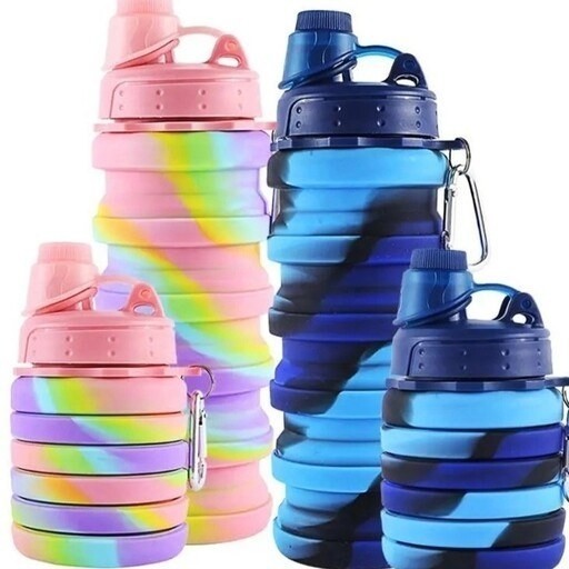 قمقمه تاشو مدل سیلیکونی گنجایش 500 میلی لیتر...