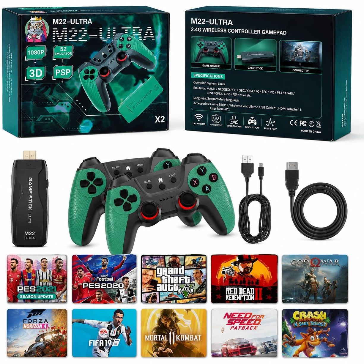 کنسول بازی M22 Ultra ظرفیت ۶۴ گیگابایت با...